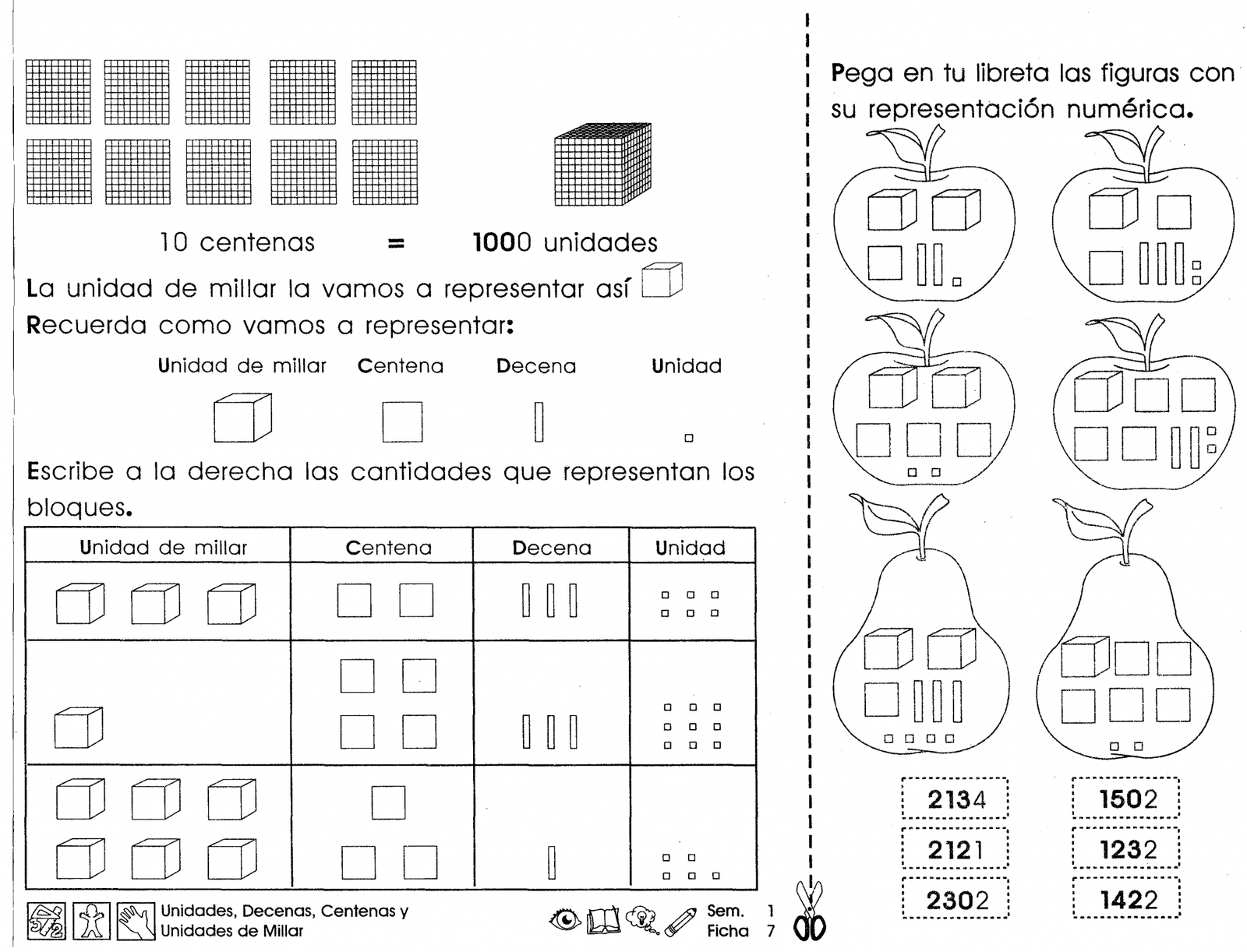 Unidades Decenas Centenas Y Unidades De Millar Er Grado