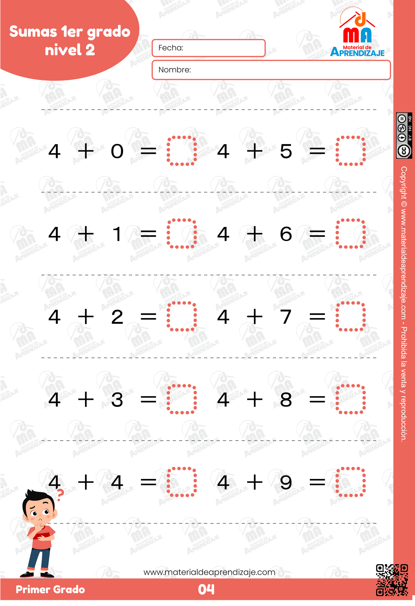 Sumas Para Primer Grado Nivel 2 Material De Aprendizaje