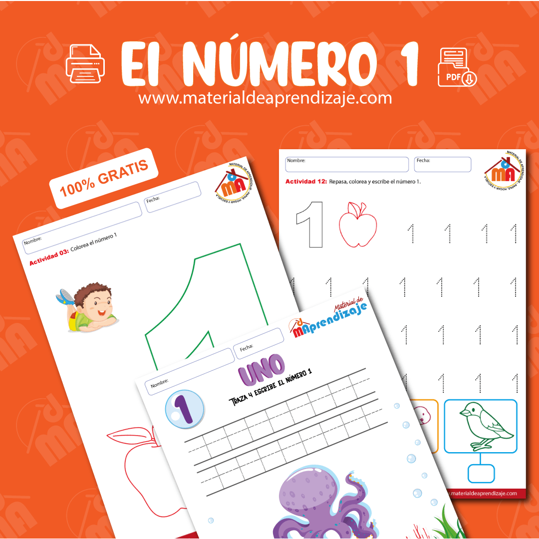 El número 1 destacada