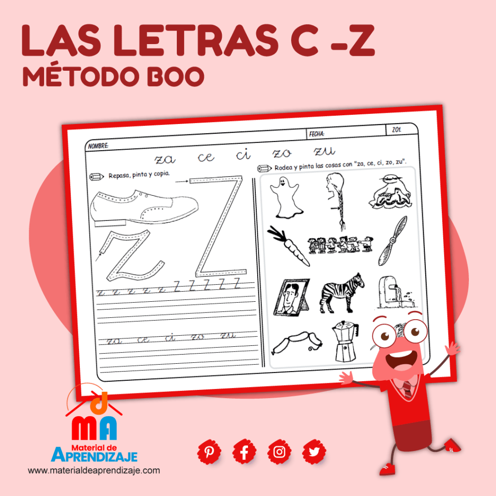 La letra C - Z método Boo