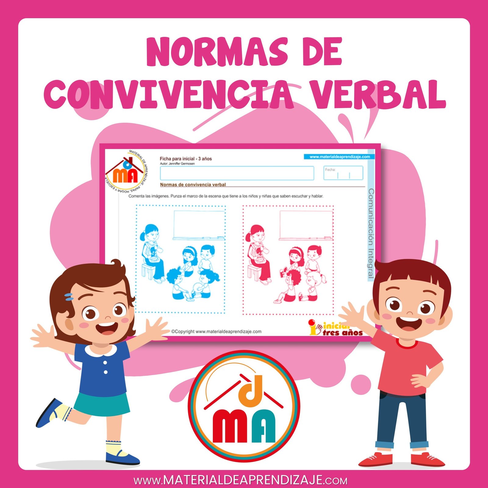 Normas de convivencia verbal: Comunicación integral 3 años 1 Cuadernillo 1 comunicacion 3 anos 11 scaled