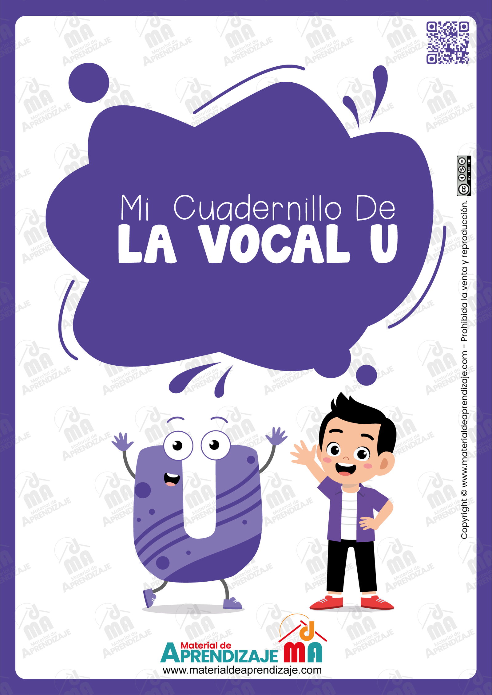 Cuadernillo de la vocal u portada