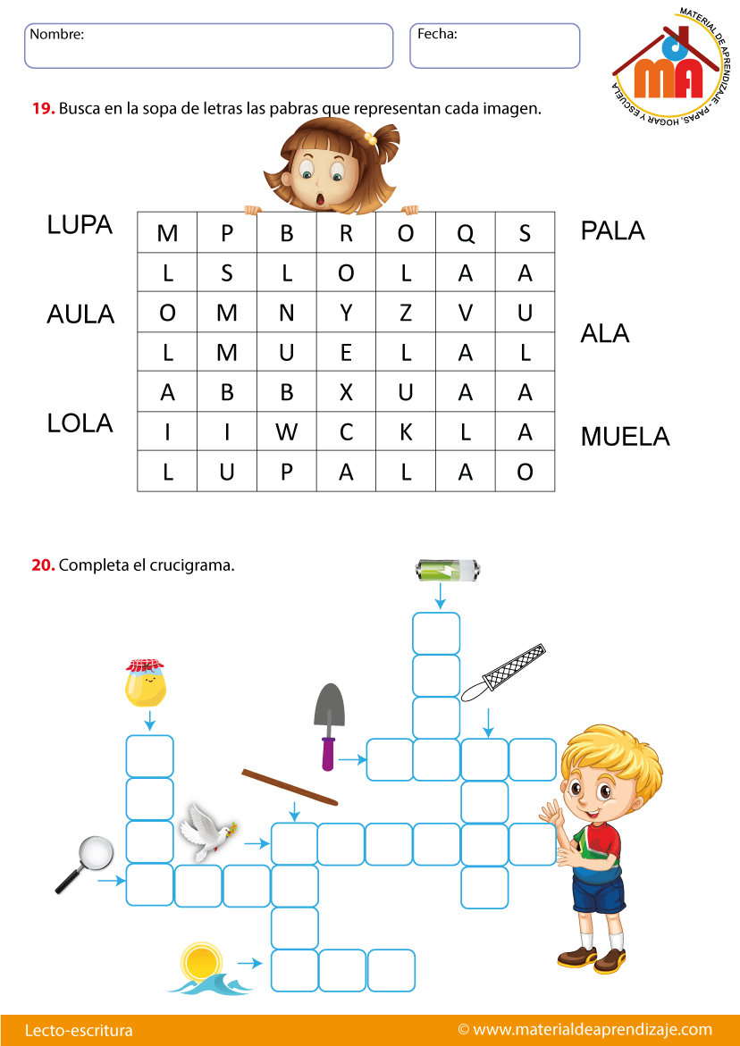 La letra L: Lecto-escritura “Material de aprendizaje” : Material de  Aprendizaje