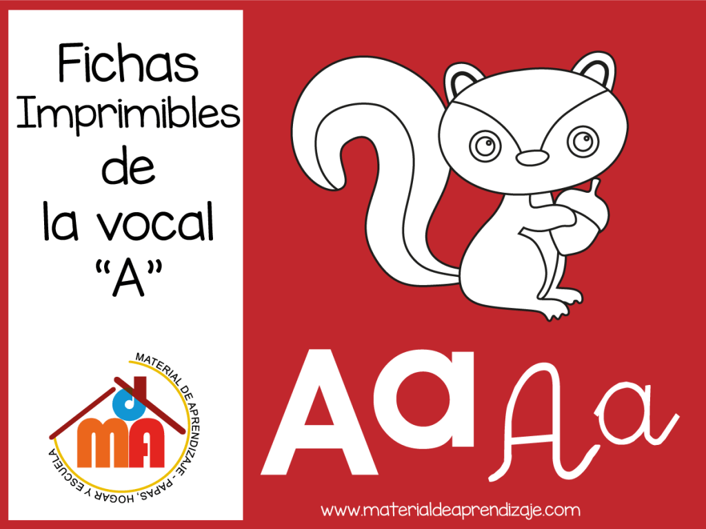 la-vocal-a material de aprendizaje