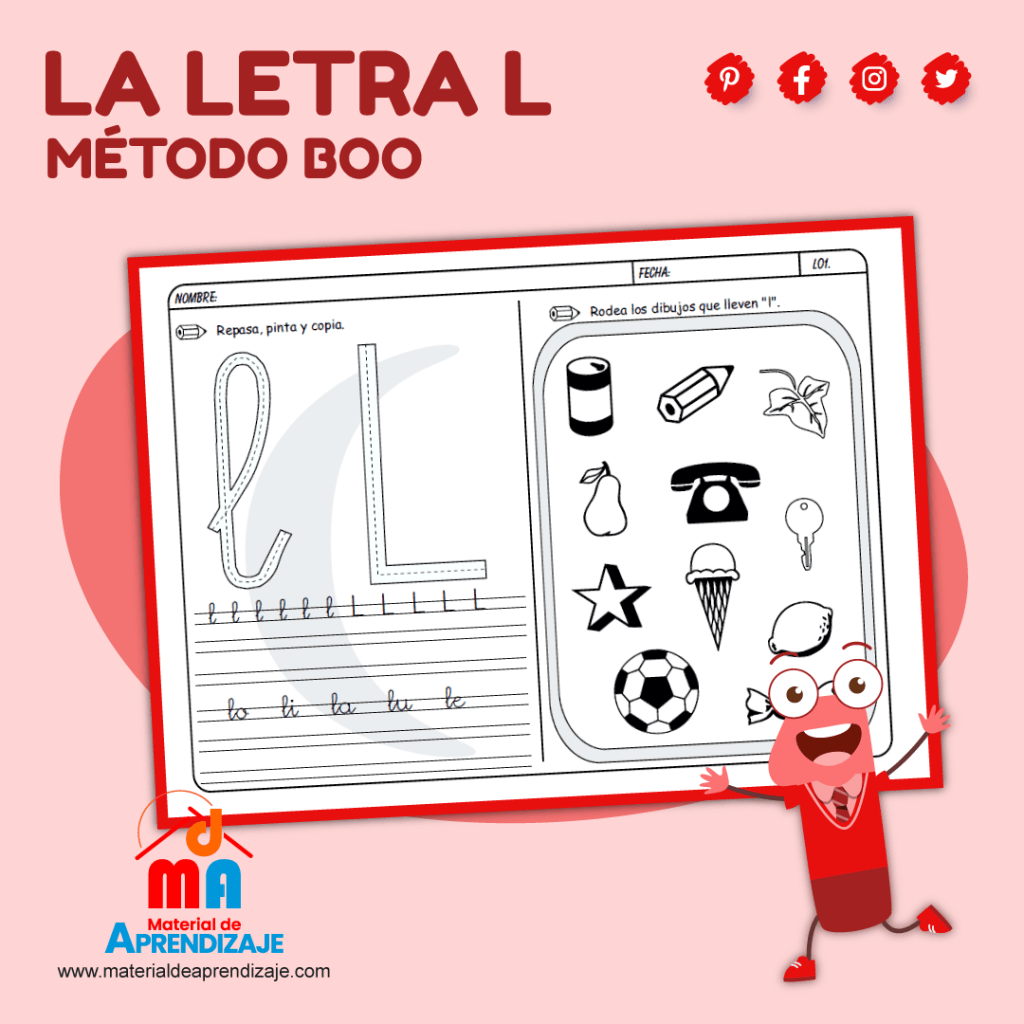 La letra l método Boo