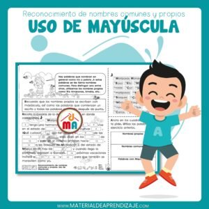 📘Reconocimiento de nombres comunes y propios. Uso de mayúscula –  4to de primaria🌟