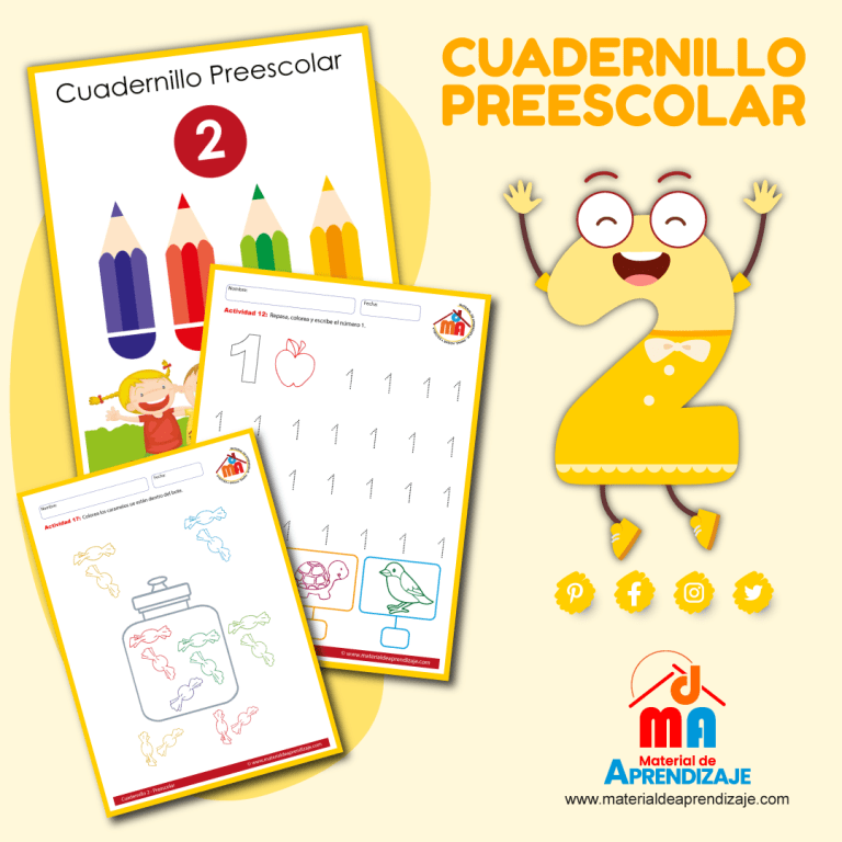 Cuadernillo Preescolar 2 19 Fichas De Aplicación 5911