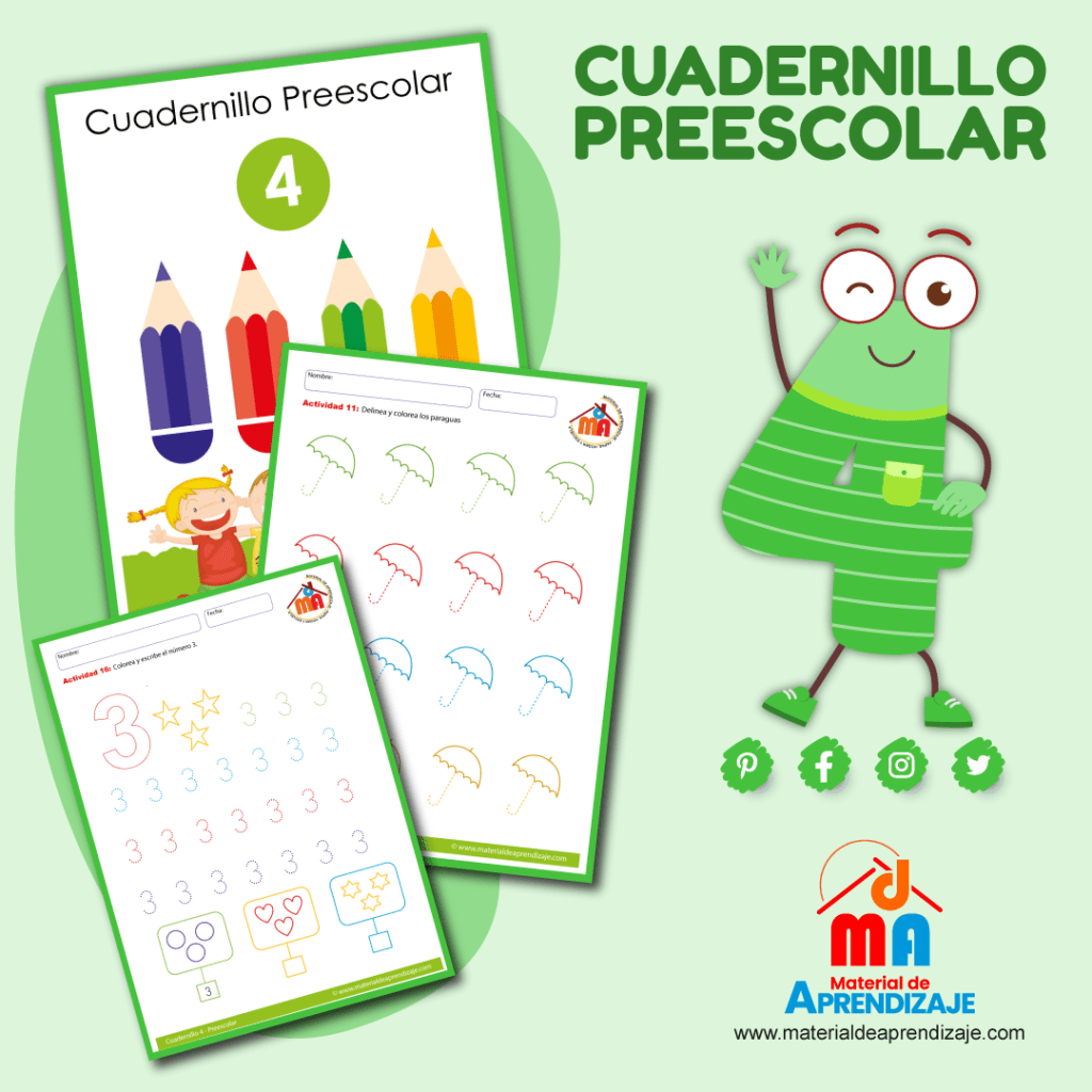 Cuadernillo Preescolar 4 19 Fichas De Aplicación 6264