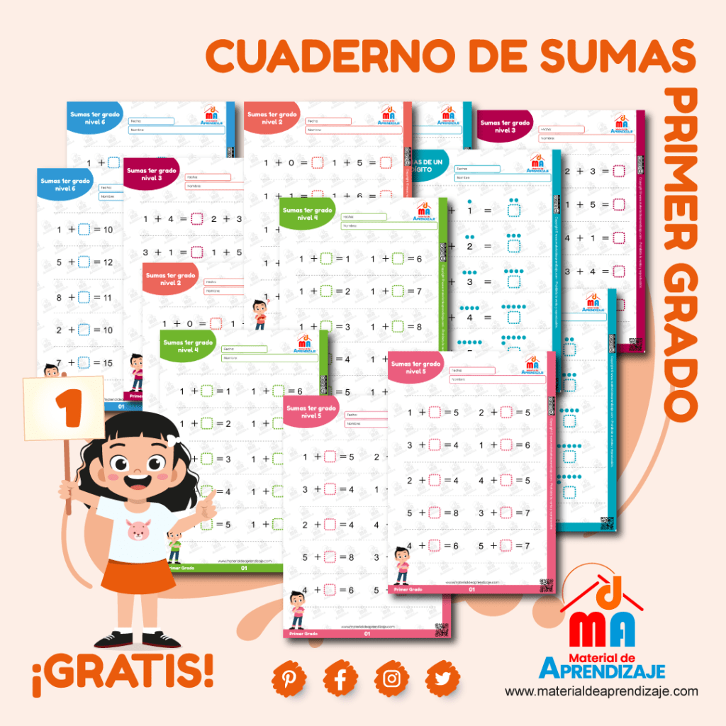 Cuaderno de sumas primer grado