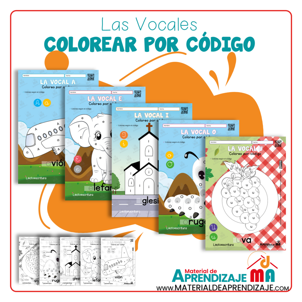 Colorear por códigos las vocales