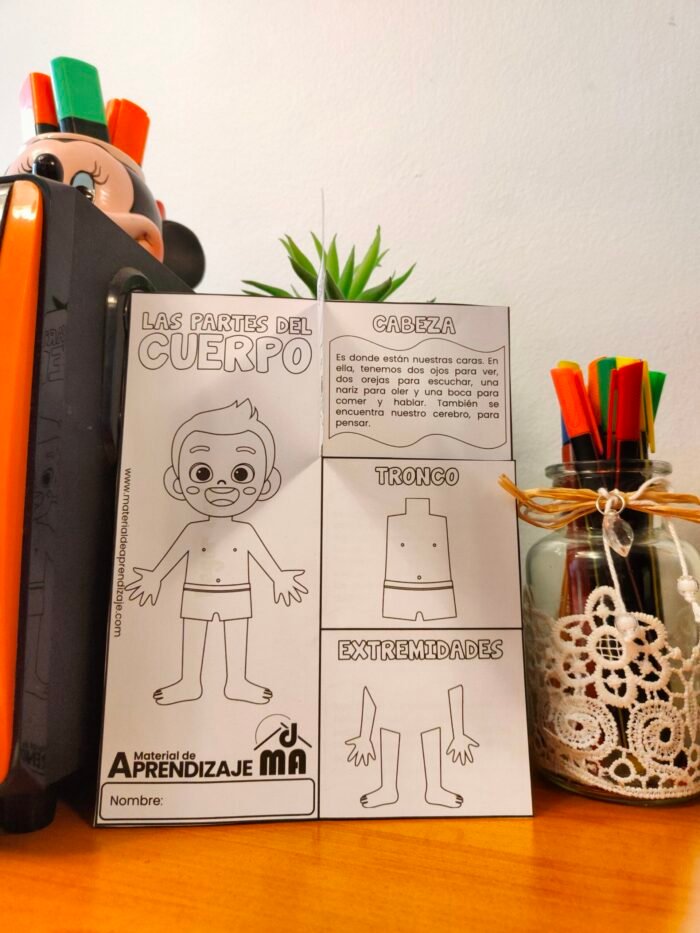 Flap Book - Las partes del cuerpo (PDF) - Imagen 2