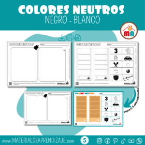 Aprendiendo los Colores Neutros: Fichas para niños de 5 años