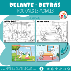 🖍️Delante – Detrás – ¡Fichas Educativas Gratuitas para niños de 5años🖍️