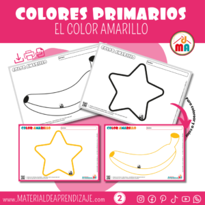 Color Amarillo:  Matemáticas 2 años 🖌️💛