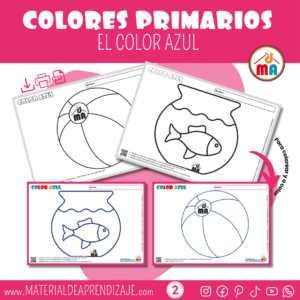 Color Azul: Matemáticas 2 años 🖌️🐟