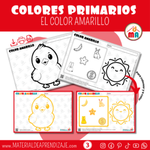 🎨 Explorando el Color Amarillo 🐥 – Preescolar 3 años