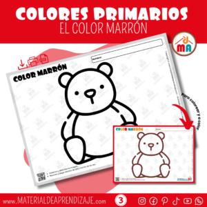 🎨 Explorando el Color Marrón 🐻- Preescolar 3 años