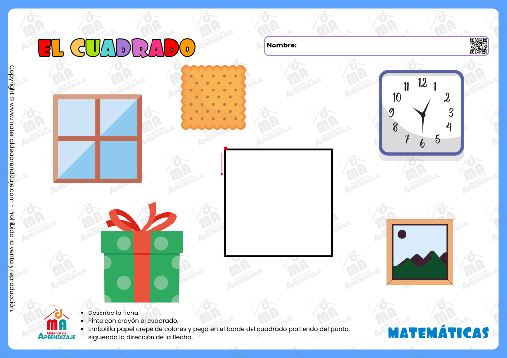 El cuadrado - Matematicas 2 años 1 El cuadrado