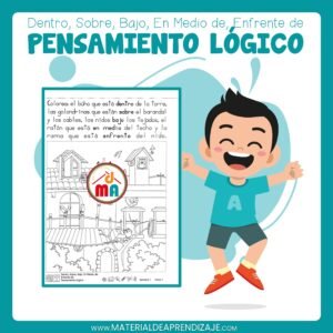 📍Dentro, Sobre, bajo, en medio de, enfrente de – 2do de primaria🎨