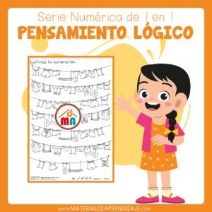 🔢Serie Numérica de 1 en 1 – 2do de primaria🎨