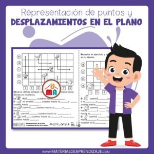 Representación de puntos y desplazamientos en el plano – 4to de primaria