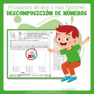 ✖️Descomposición de dos números en productos de dos o mas factores – 5to de primaria🎨