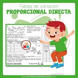 📊Tablas de variación proporcional directa – 4to de primaria🎉