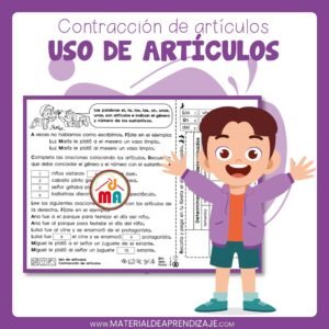 📝Uso de artículos. Contracción de artículos – 4to de primaria🧐