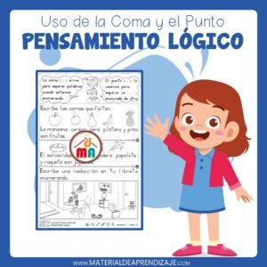 📝Uso de la coma y el punto – 2do de primaria🎨