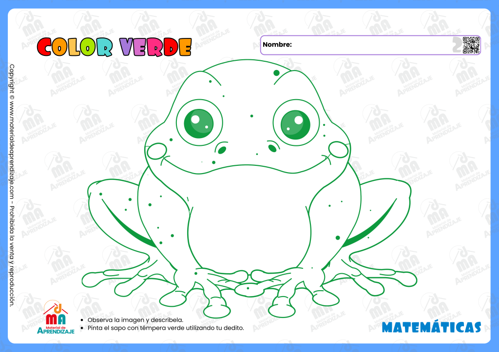 Fichas para Aprender el Color Verde | Material Gratuito para Niños de 2 Años 4 Color Verde