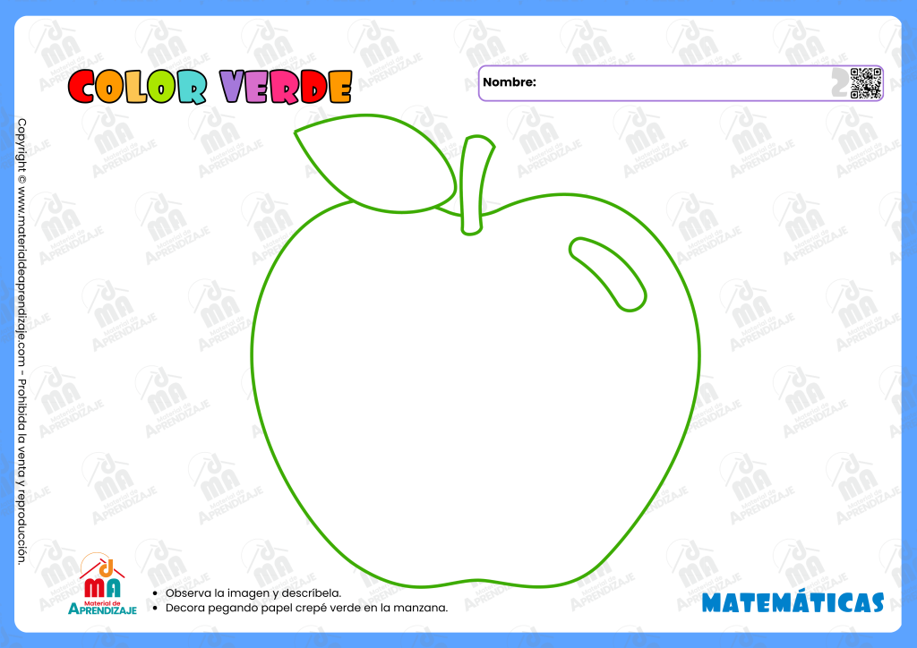 Fichas para Aprender el Color Verde | Material Gratuito para Niños de 2 Años 1 Color Verde 2