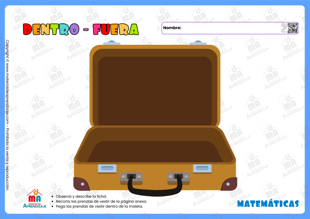 Fichas de Dentro y Fuera | Nociones de Orientación Espacial para Niños