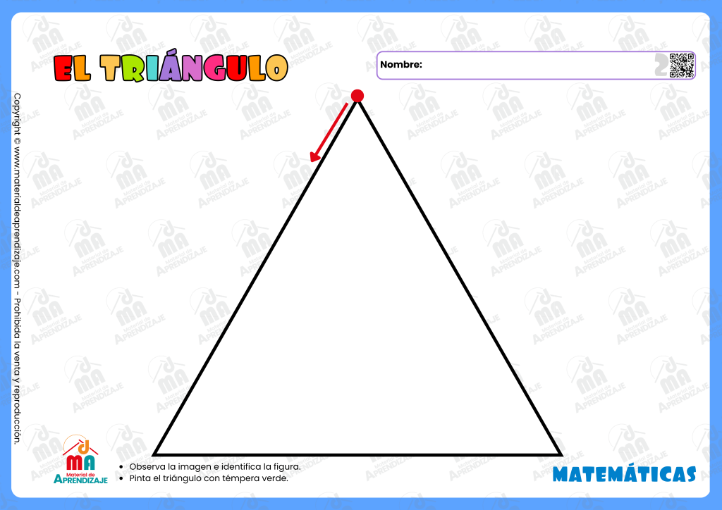 Fichas para Aprender el Triángulo | Figuras Geométricas para Niños de 2 Años