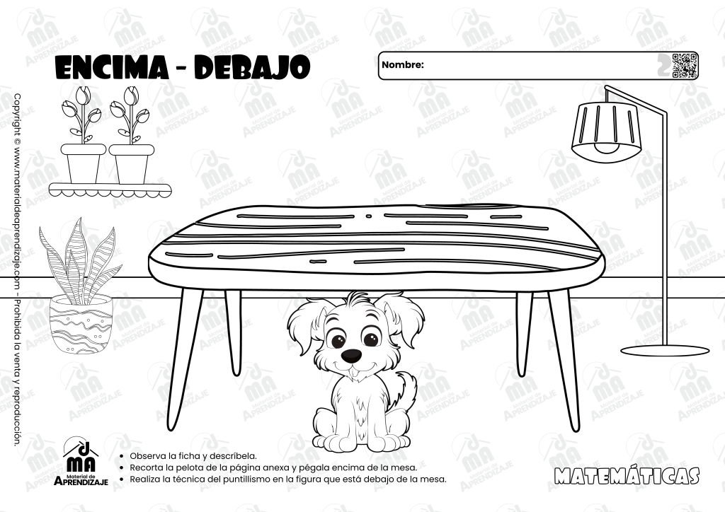 Fichas de Dentro y Fuera | Nociones de Orientación Espacial para Niños
