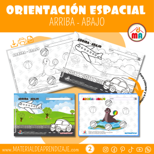 Fichas de Arriba y Abajo | Nociones de Orientación Espacial para Niños