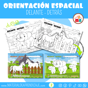 Fichas de Delante y Detrás | Nociones de Orientación Espacial para Niños de 2 Años