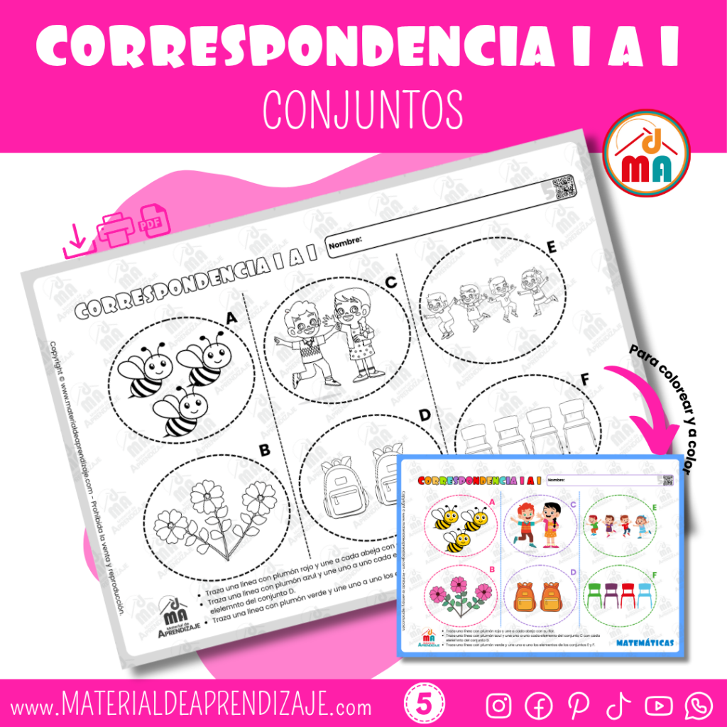 Correspondencia 1 a 1 conjuntos