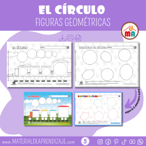 Fichas del círculo para niños de 5 años